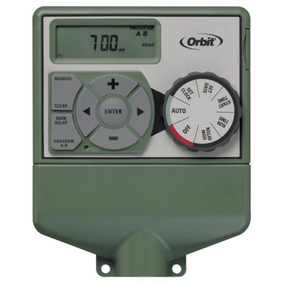Orbit 4 Station Easy Dial Sprinkler Irrigation Timer, Yard Watering Clock, 91874   